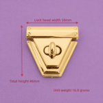 Fermoir de Sac Triangle – Image 3