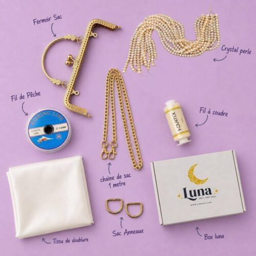 Kit Luna – Apprenez à créer votre sac en crystal perles